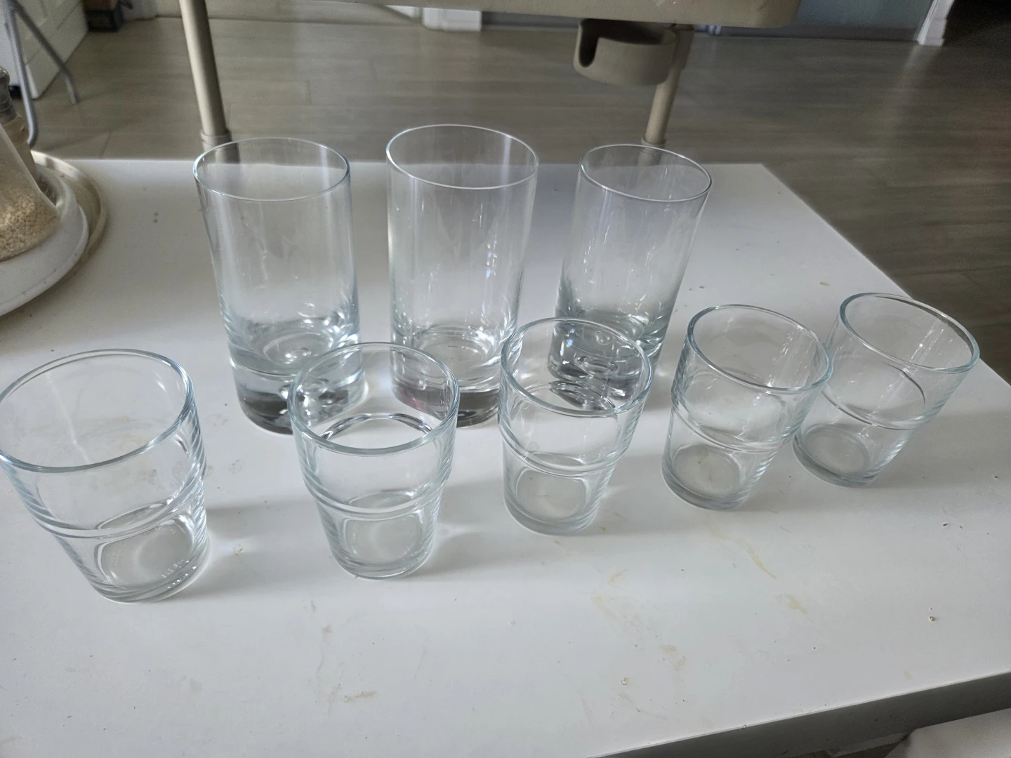 Set of 7 IKEA clear glass tumblers - photo 3
