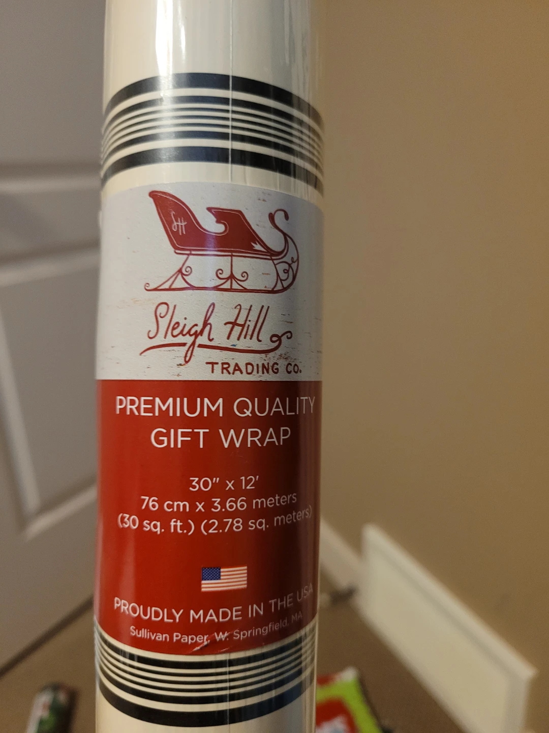 Lot of 3 Christmas Gift Wrap Rolls - photo 3