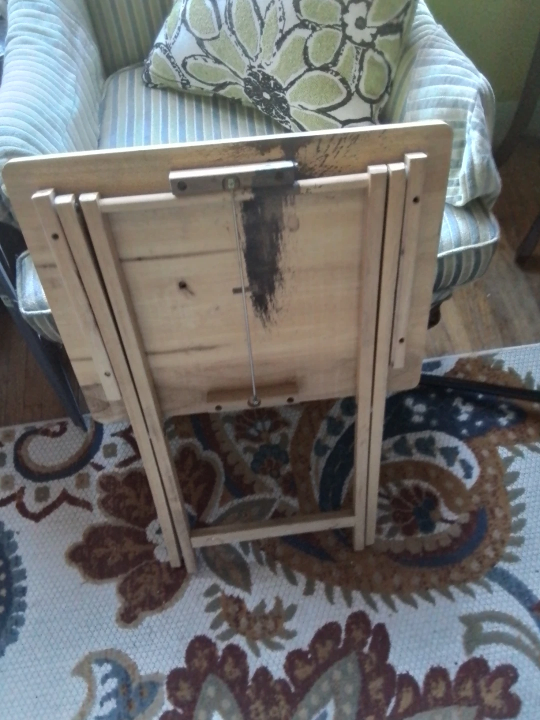 Natural Wood Folding Tray Table - photo 4