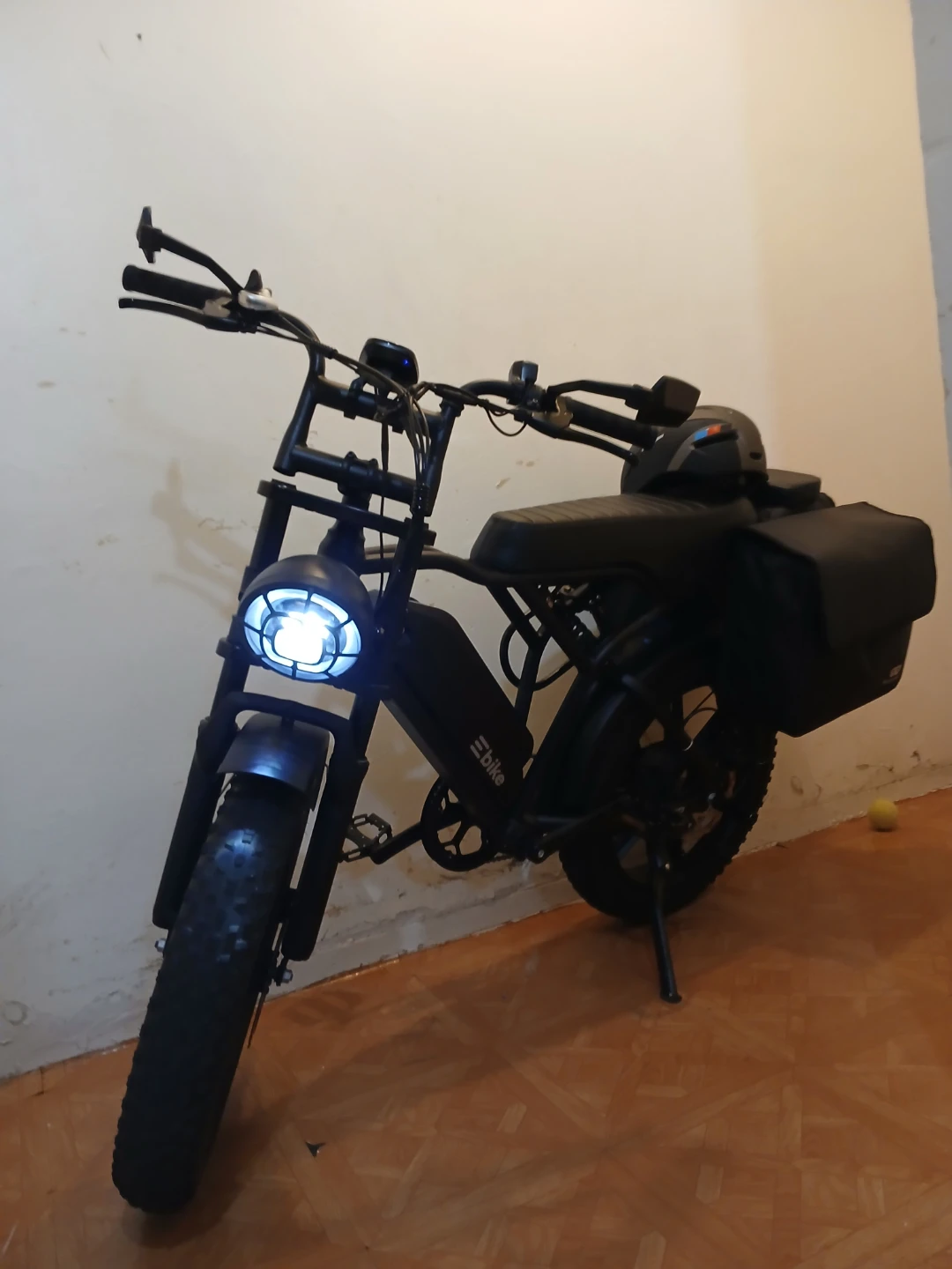 Black Electric Bike with Saddlebags - photo 3