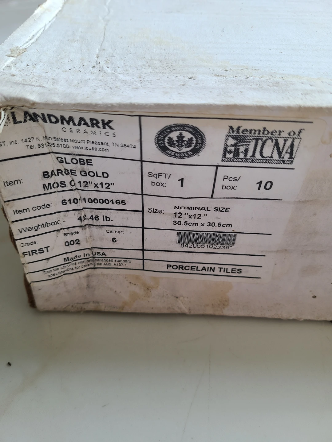 Landmark Ceramics Globe Barge Gold Porcelain Tiles - photo 2