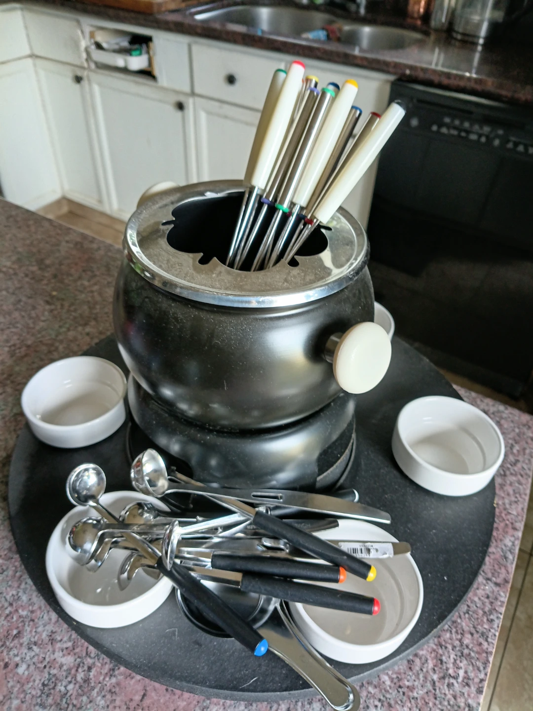 Fondue Set with Rotating Base