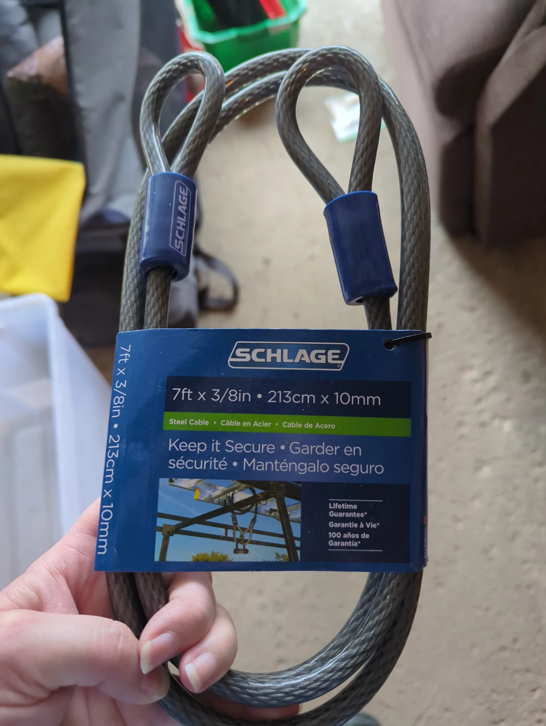 Schlage 7ft Steel Cable Lock