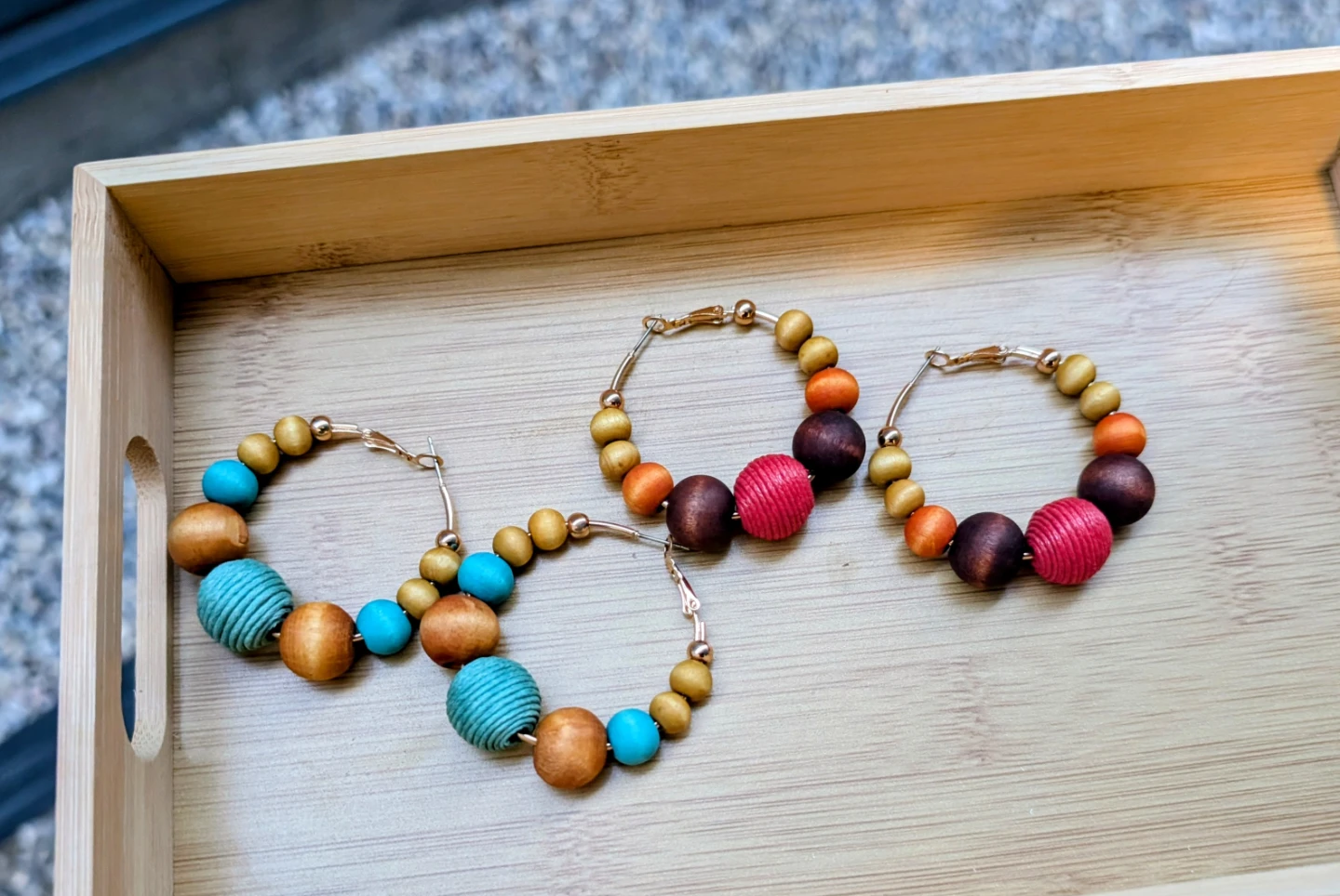 Beaded Hoop Earrings