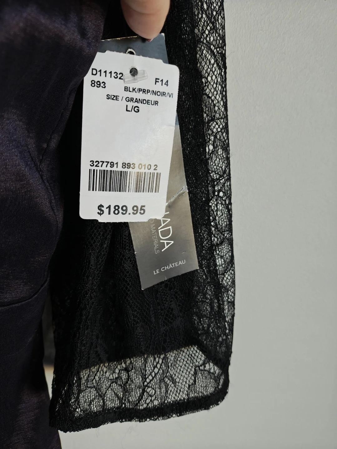 Le Chateau Black and Purple Dress - photo 4