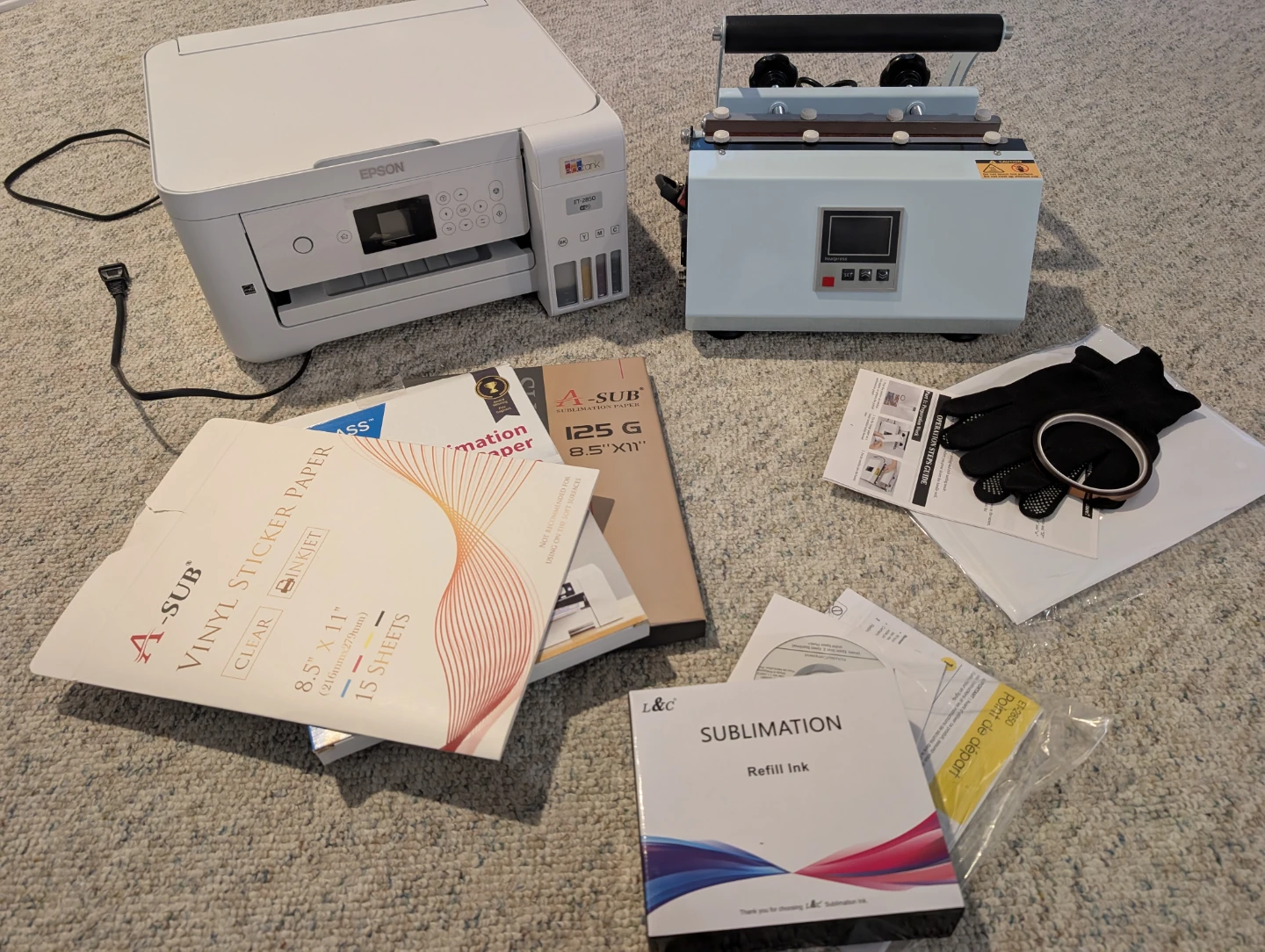 Epson EcoTank ET-2850 Printer and Mug Heat Press Bundle