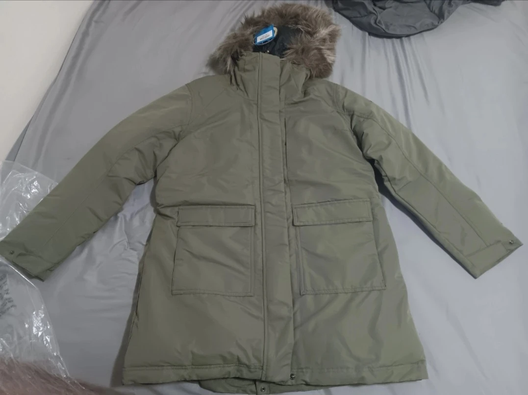 Bnwt XL COLUMBIA Omni-Heat Women's Olive Green Parka w Faux Fur - photo 3