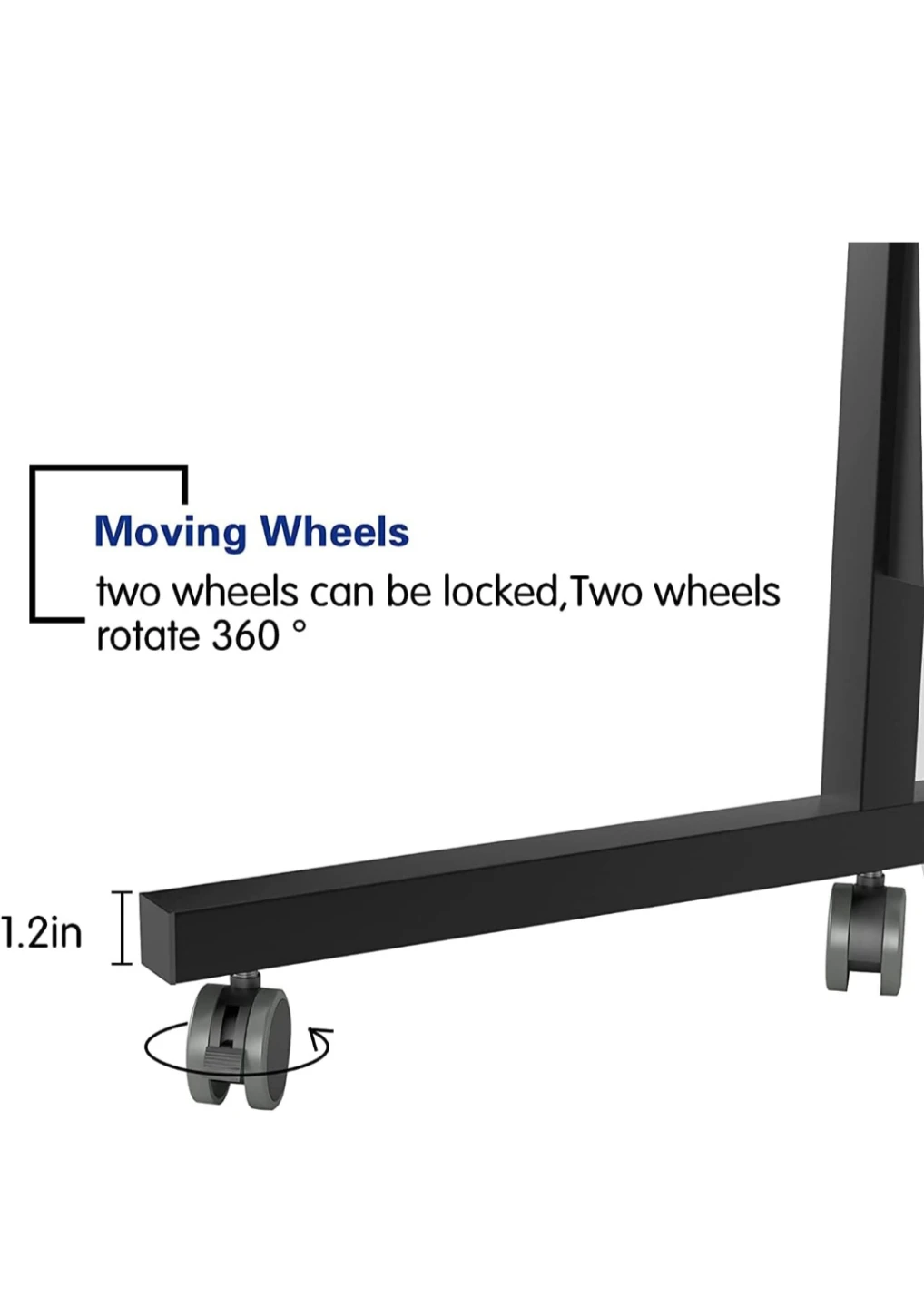 Black Rolling Laptop Desk - photo 5