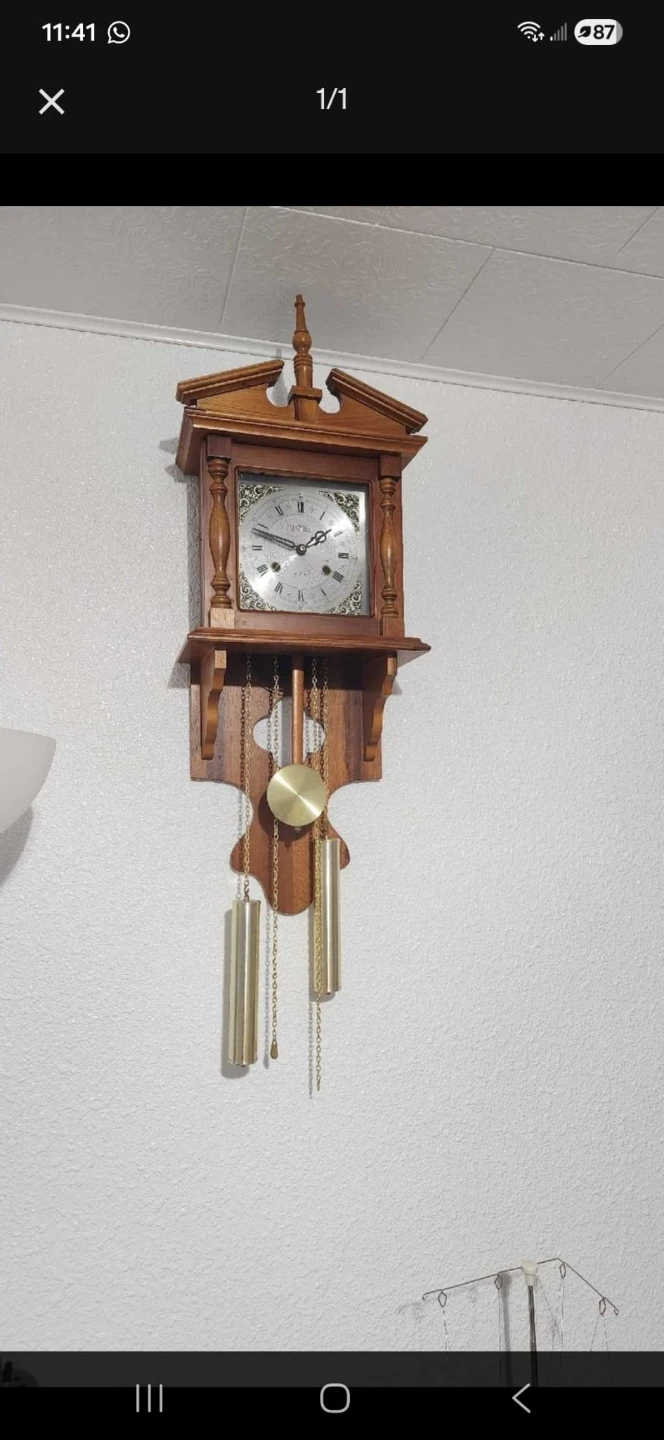 Vintage Wall-Mount Pendulum Clock