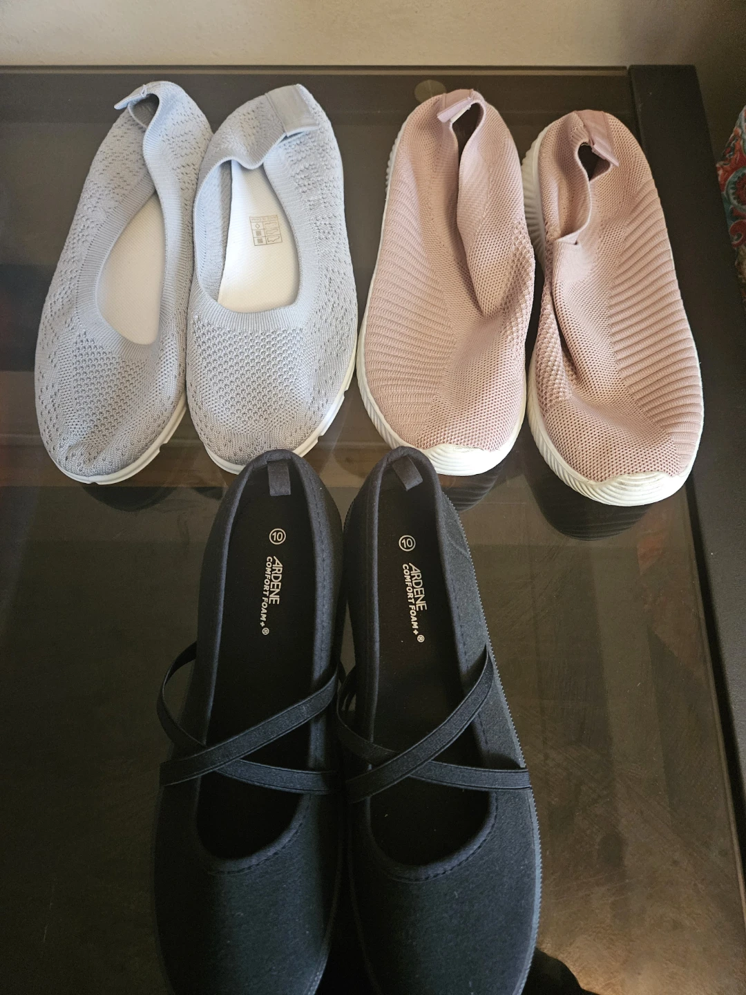 3 Pairs of  Comfort Foam Shoes Size 10 - photo 2