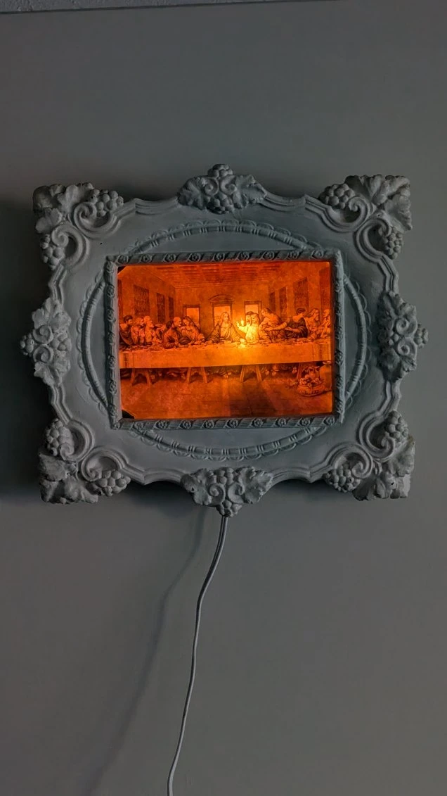 Leonardo Da Vinci The Last Supper light-up wall picture. Art