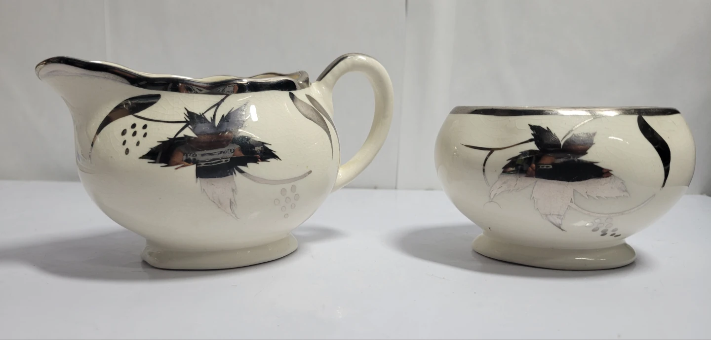 Vintage Ceramic Creamer and Sugar Bowl Set - photo 2