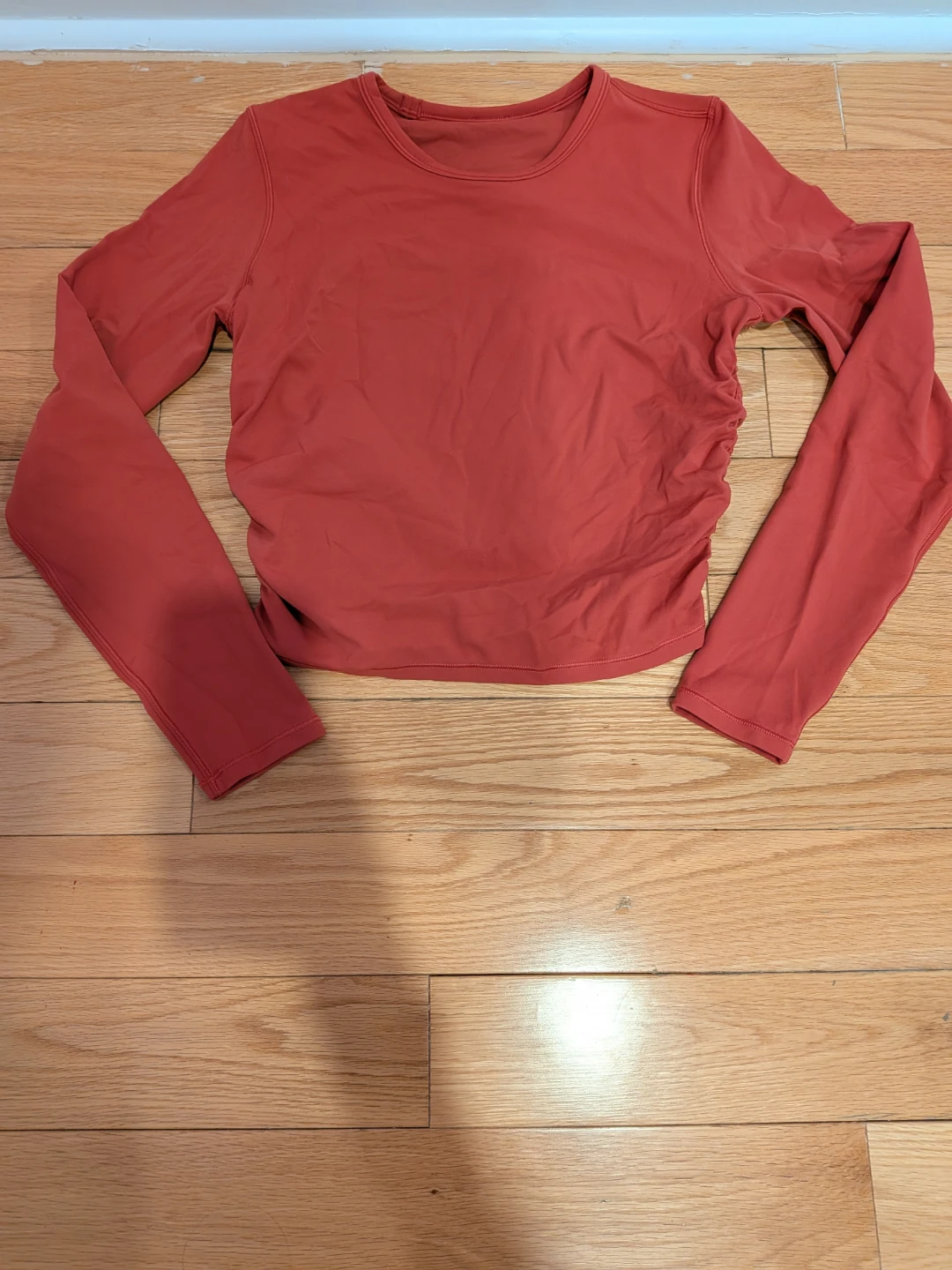 Lululemon Red Long Sleeve Ruched Top - photo 2