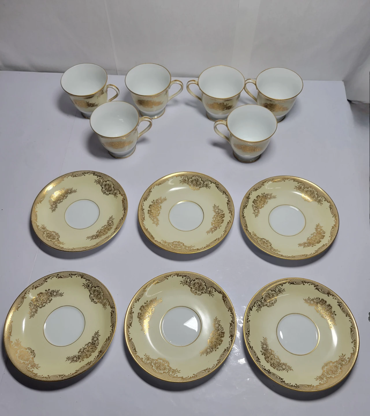 Noritake China Tea Cup (6) and Saucer (6) Set