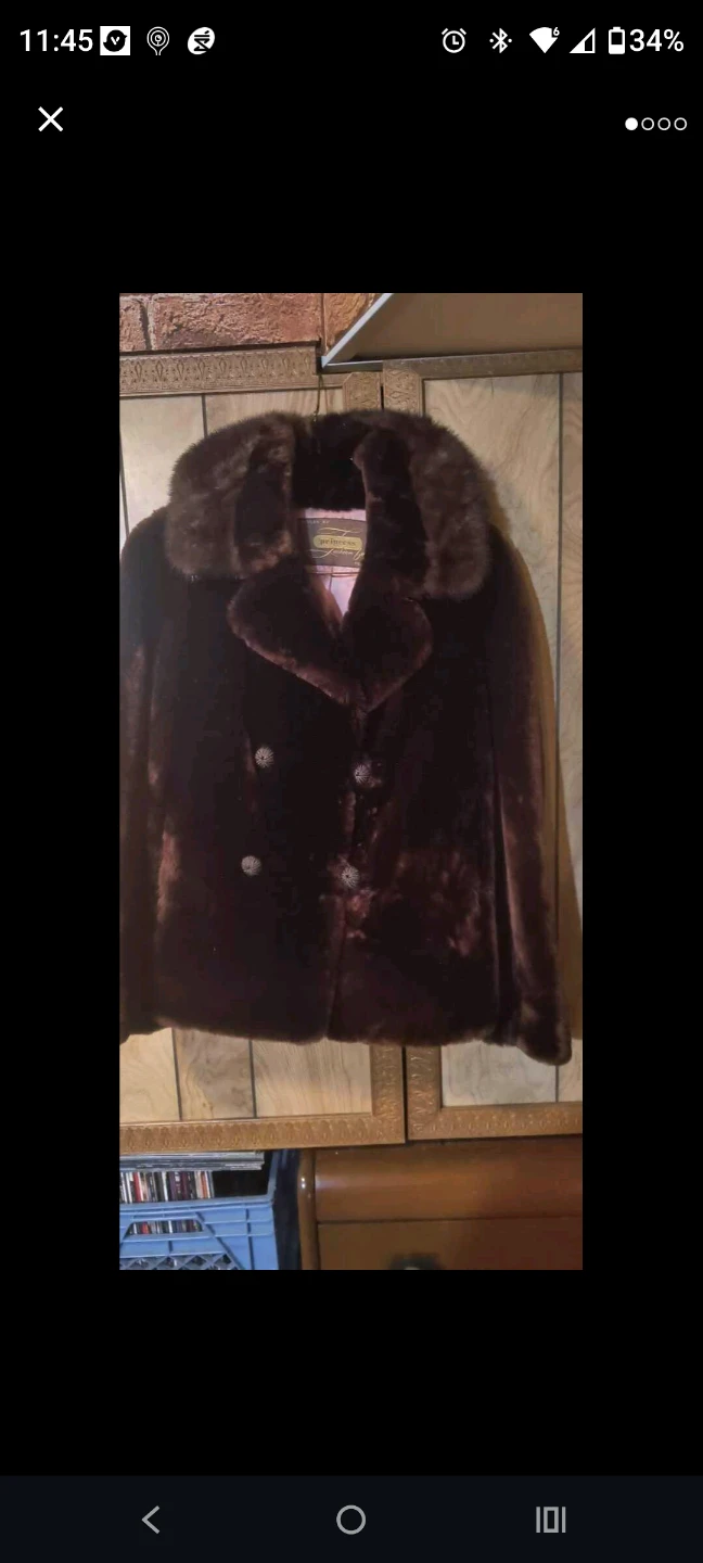 Princess Furs Brown Faux Fur Coat