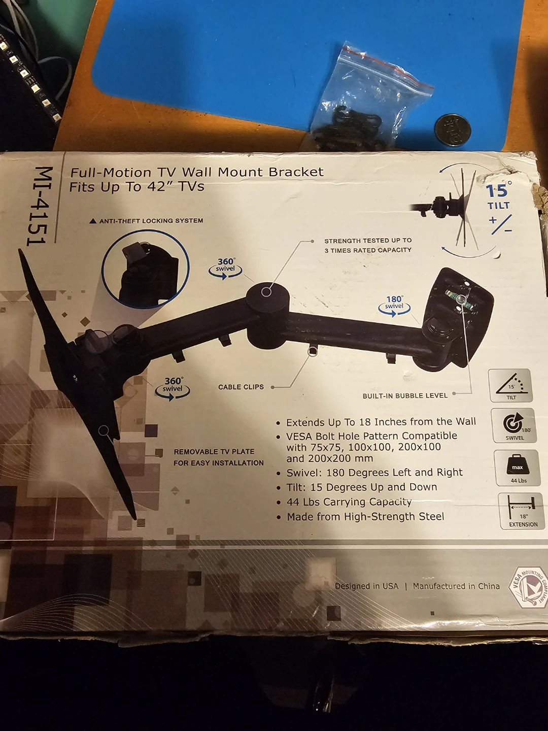 Mount-It! MI-4151 Full-Motion TV Wall Mount - photo 2