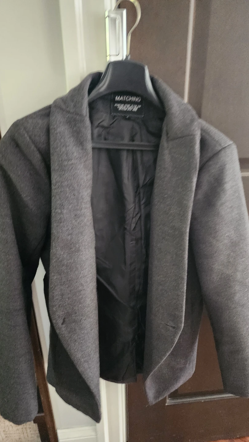 Matching charcoal grey blazer