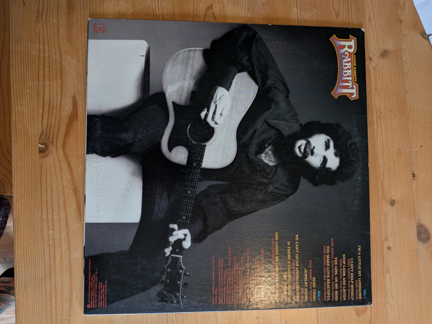 Eddie Rabbitt – Rabbitt Vinyl LP 1977 Canadian Pressing - photo 2