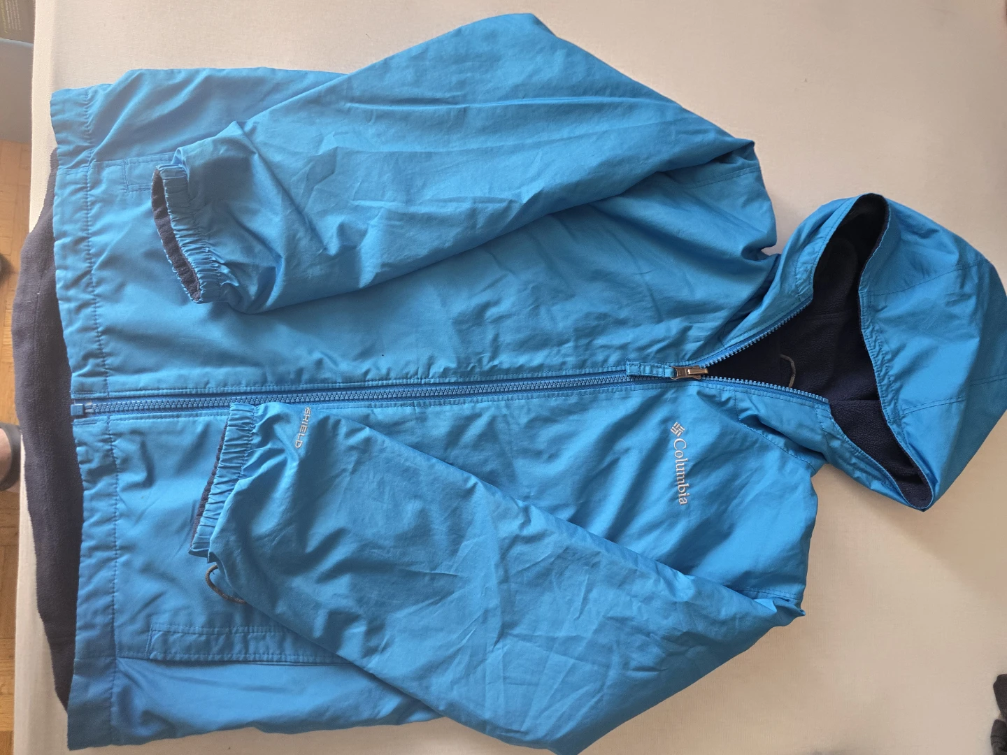 Columbia Blue Hooded Reversible Windbreaker kids 6-8 y.o Jacket - photo 3