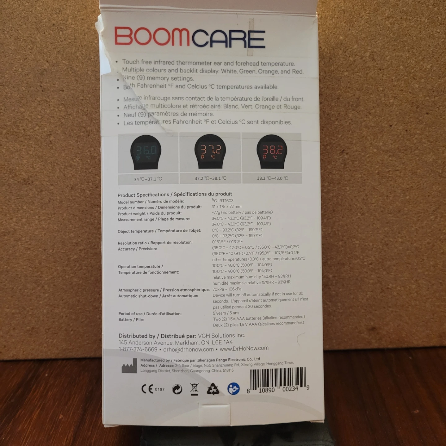 Boomcare Infrared Ear & Forehead Thermometer - photo 2