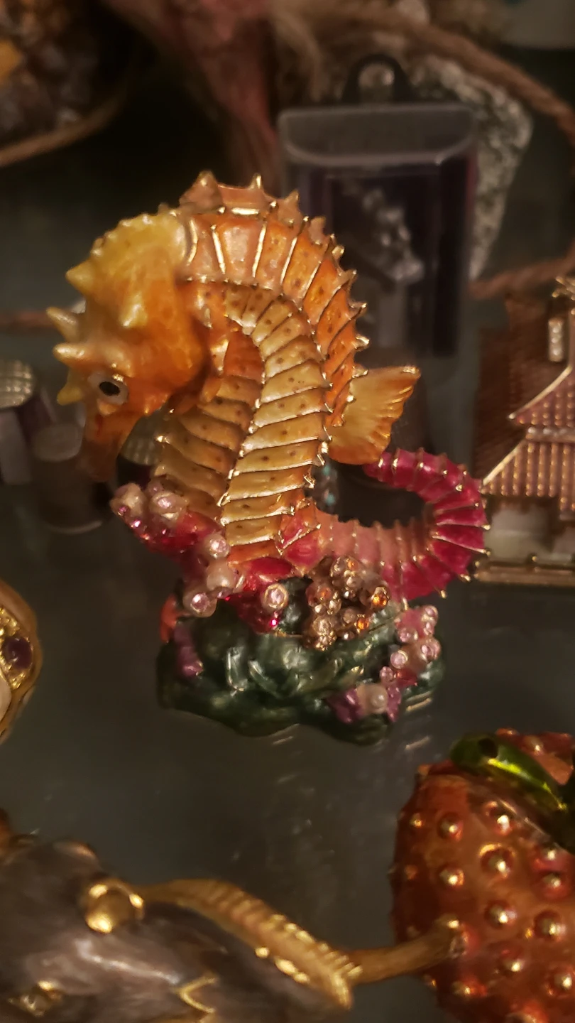 Jewelled Seahorse Figurine