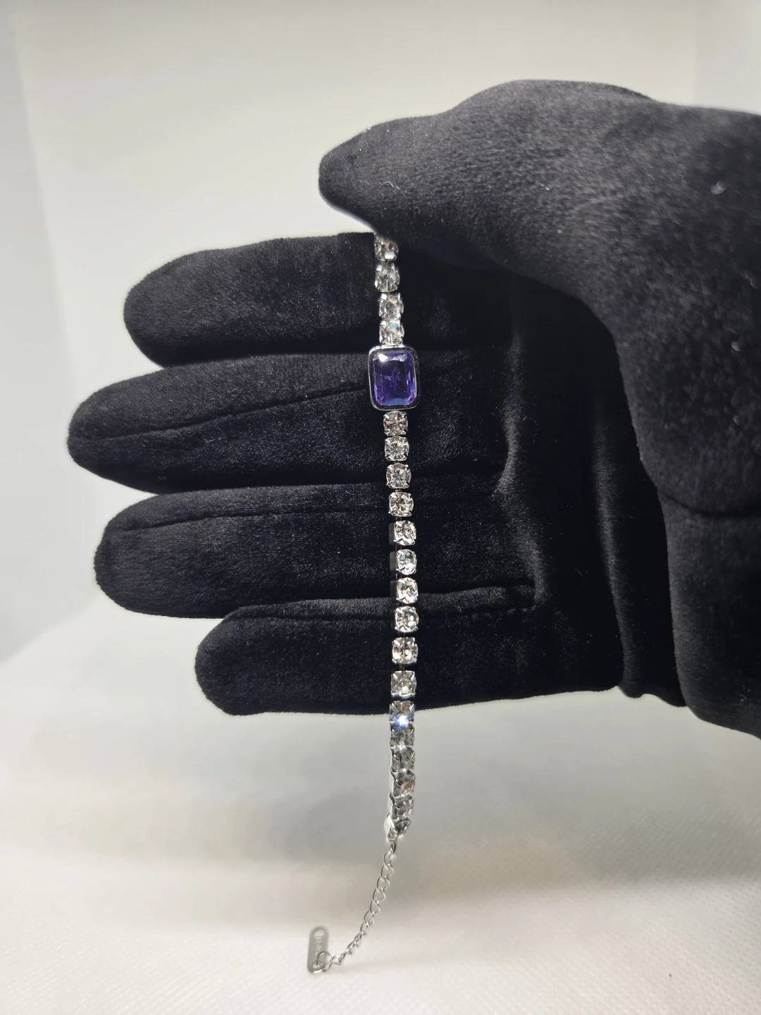 Tennis Bracelet with Purple Stone - photo 2