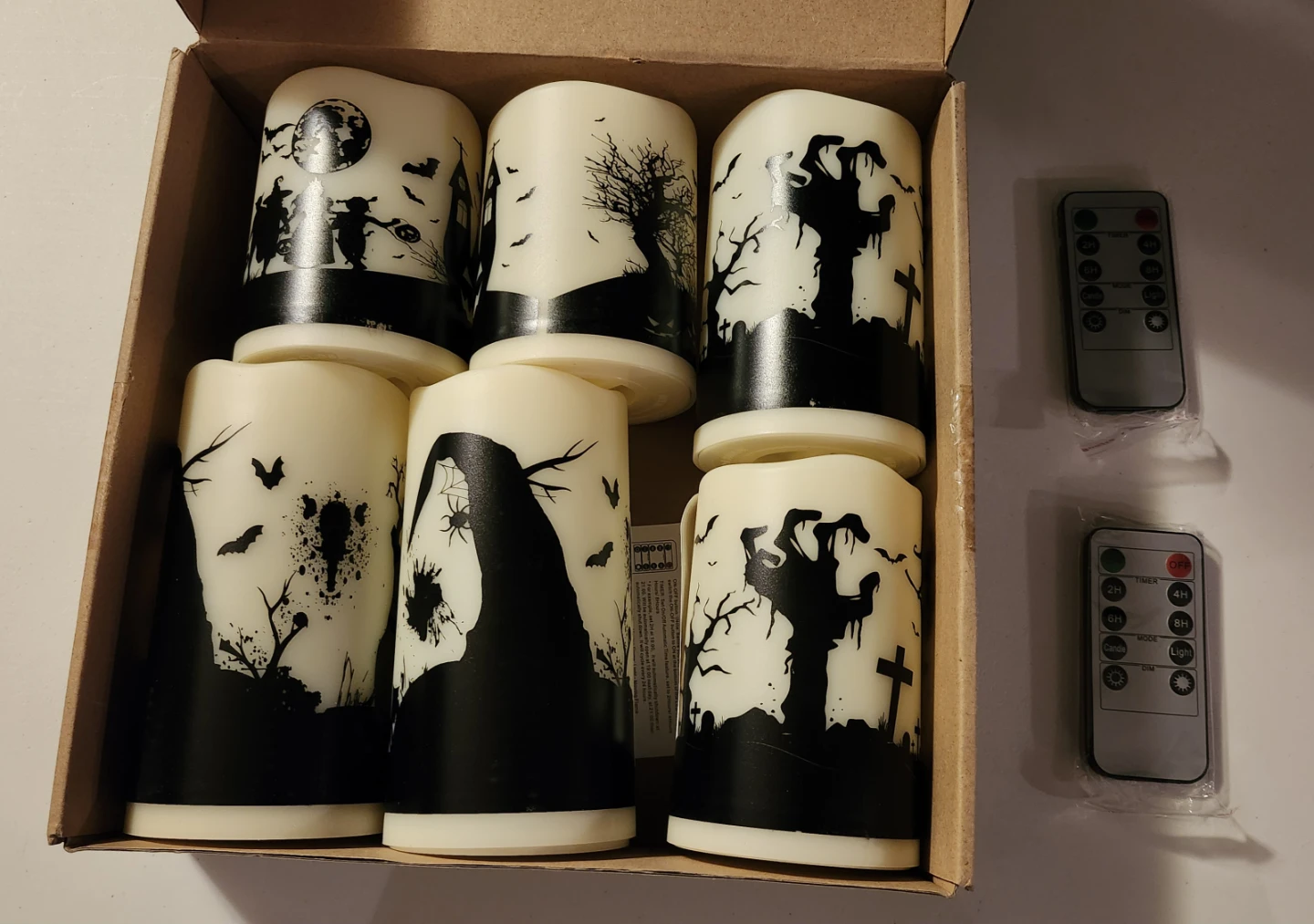 Set of 6 Halloween LED Candles with Remote Controls 🏈 - photo 4