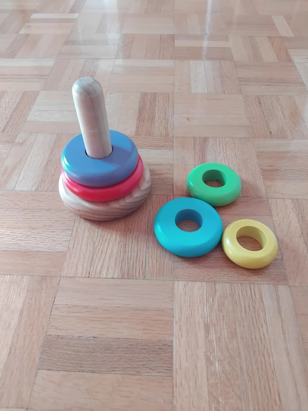 Wooden Stacking Ring Toy - photo 2