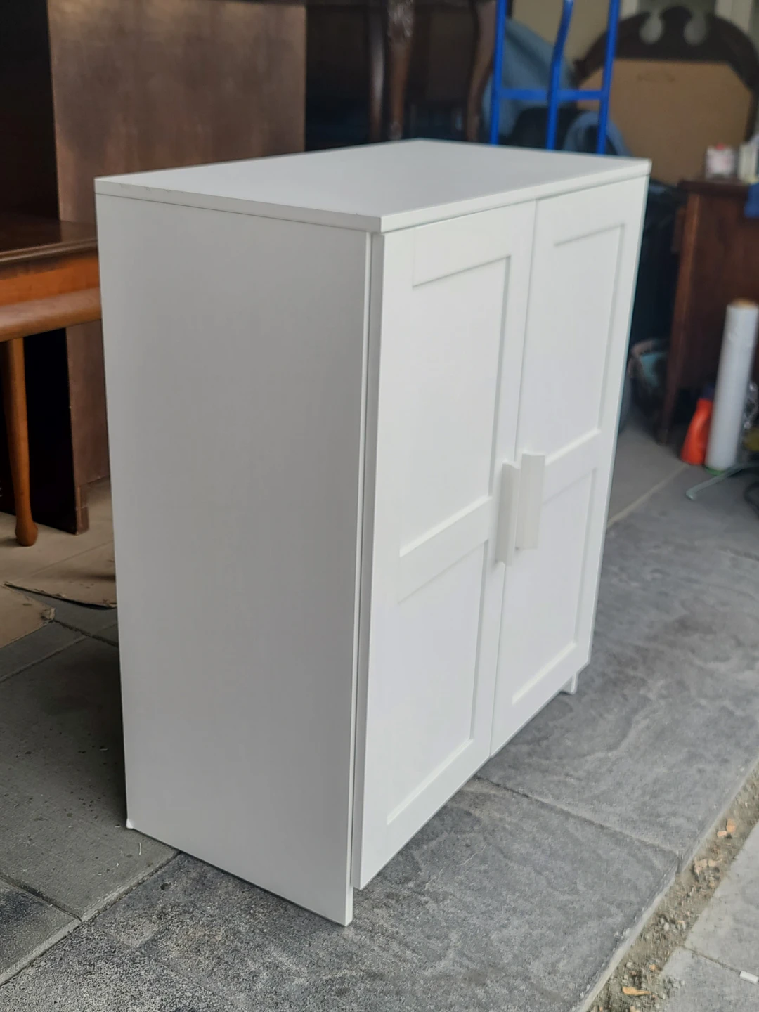 White Two-Door Storage Cabinet - photo 2