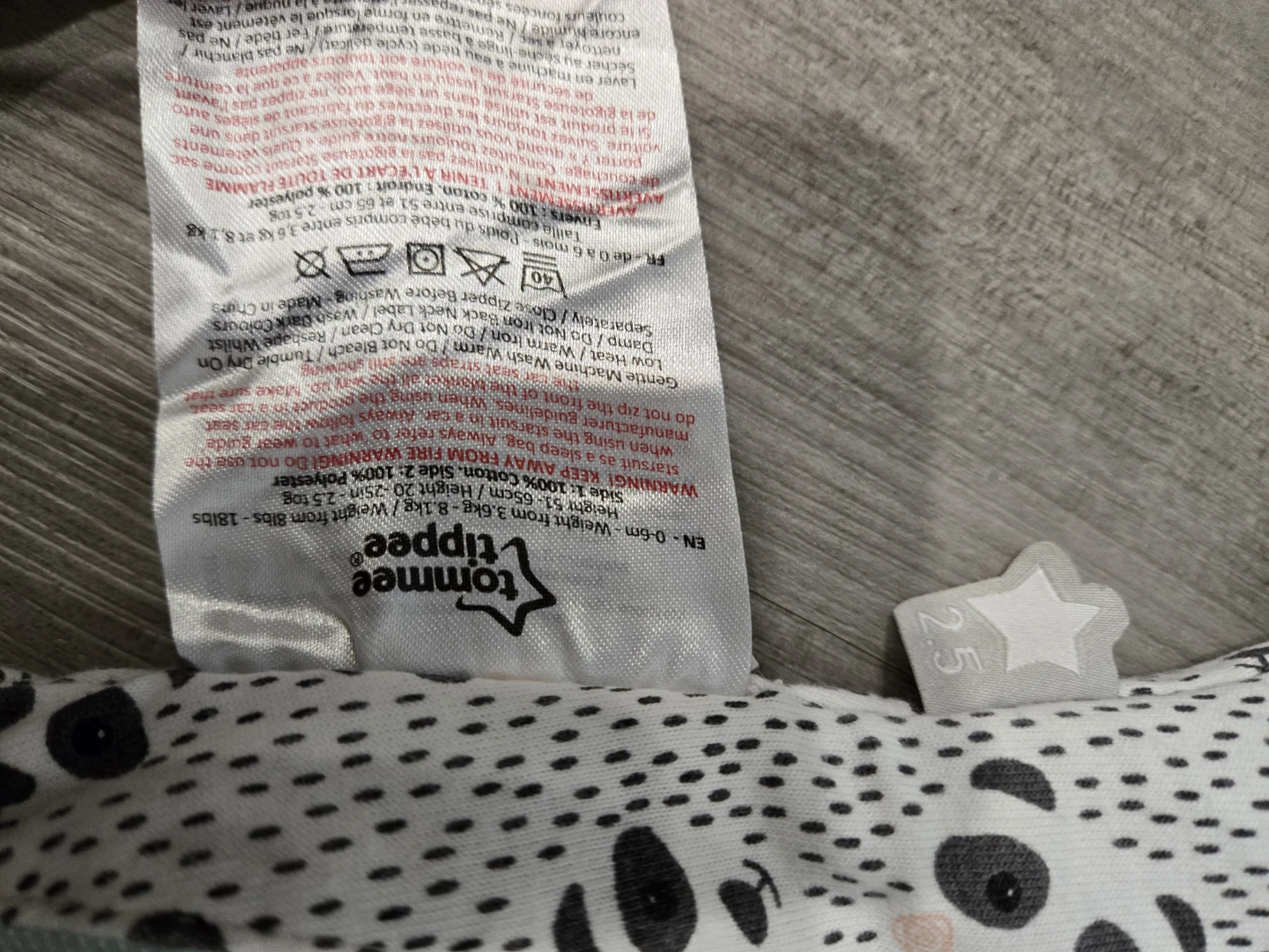 Tommee Tippee Sleepbag 0-6m Panda Print - photo 2