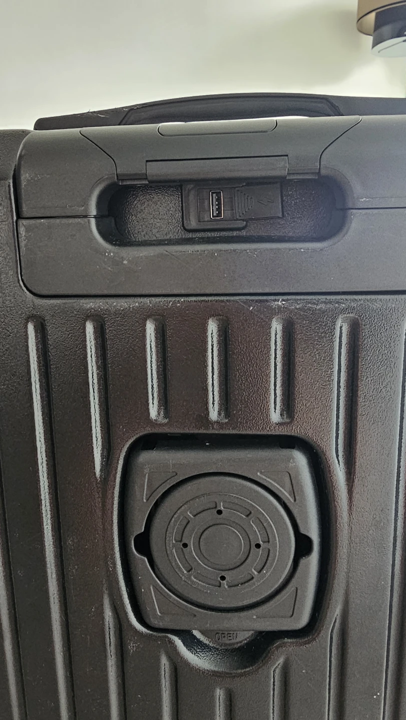 Carry-On Smart Suitcase with Cup Holder & USB Port (Black) - photo 3