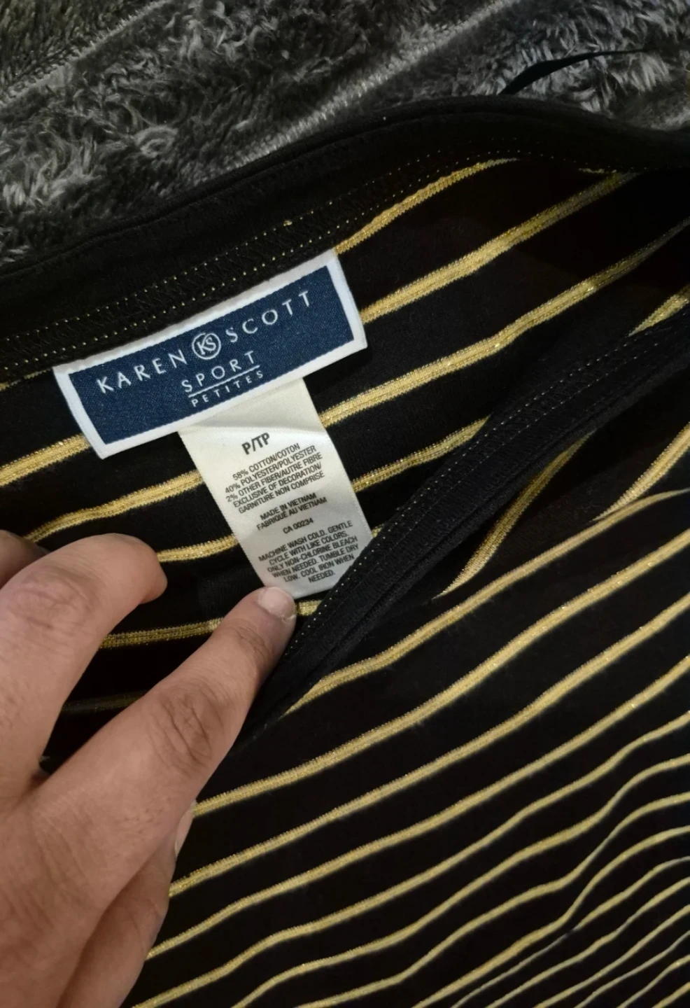Karen Scott Sport striped top