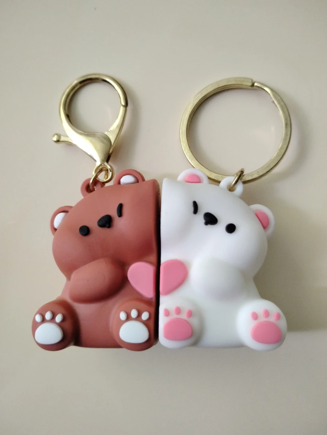 Cute Bear Couple Keychain Set - photo 4