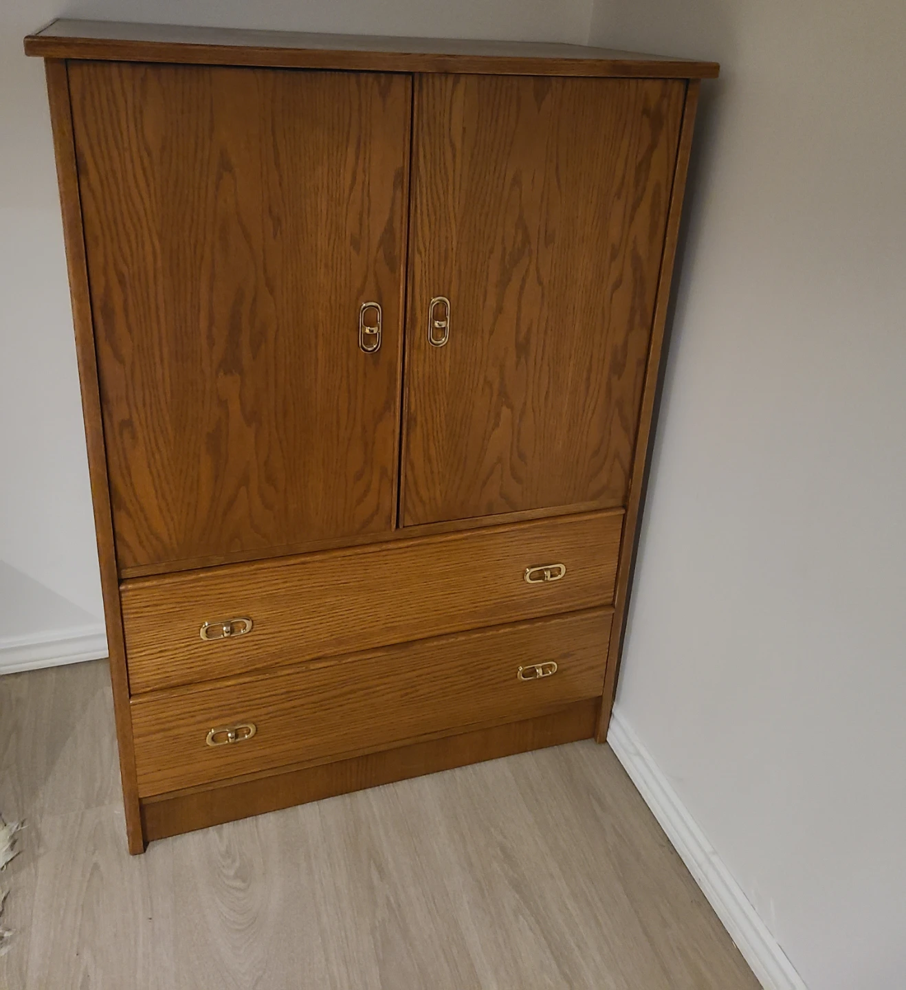 Solid Oak Wardrobe with Drawers