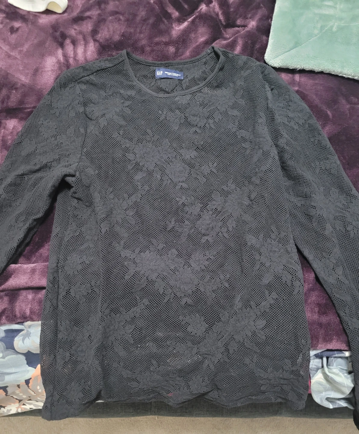 GAP Black Lace Top