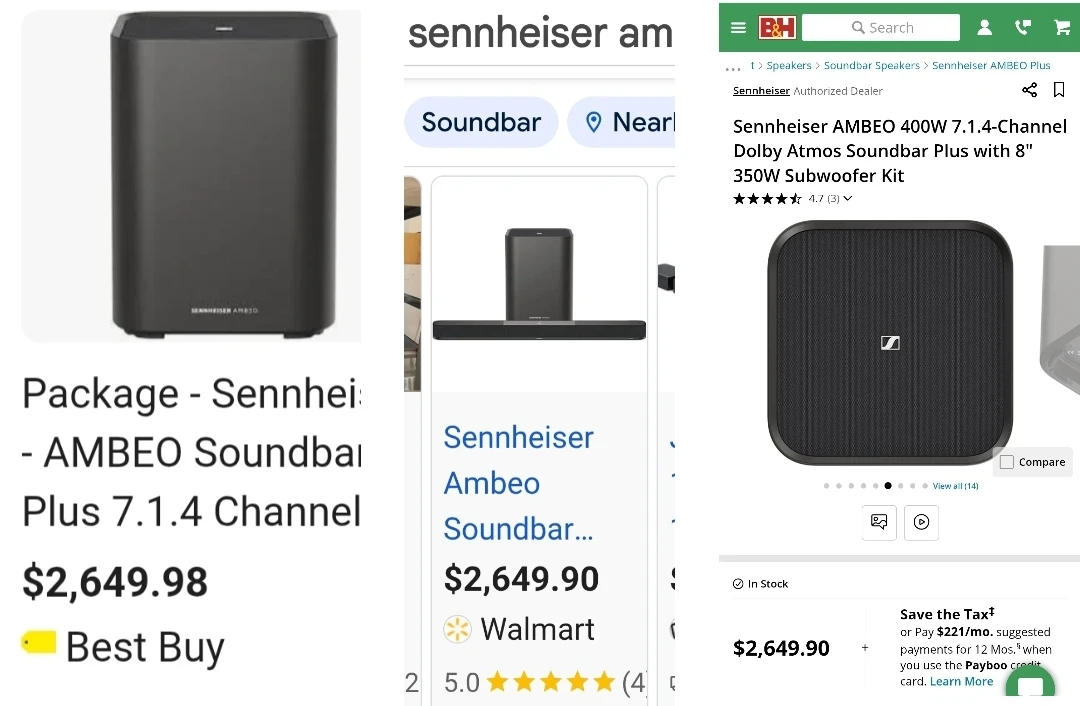 Sennheiser AMBEO Plus Soundbar and Subwoofer Kit - photo 5