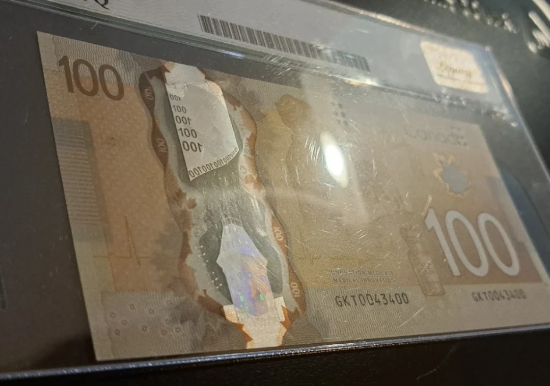 Graded $100 Canadian, 3-Digit Radar Banknote, Legacy. 58PPQ - photo 4