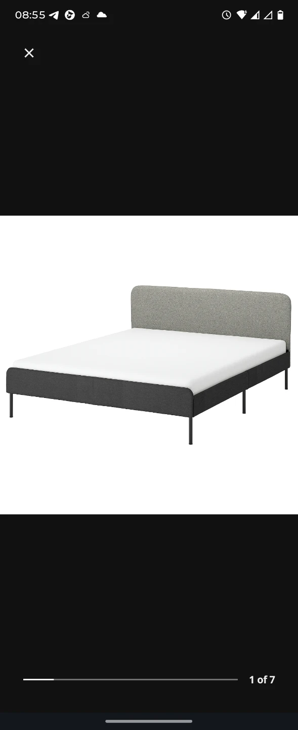 IKEA Queen size bed frame with mattress - photo 2