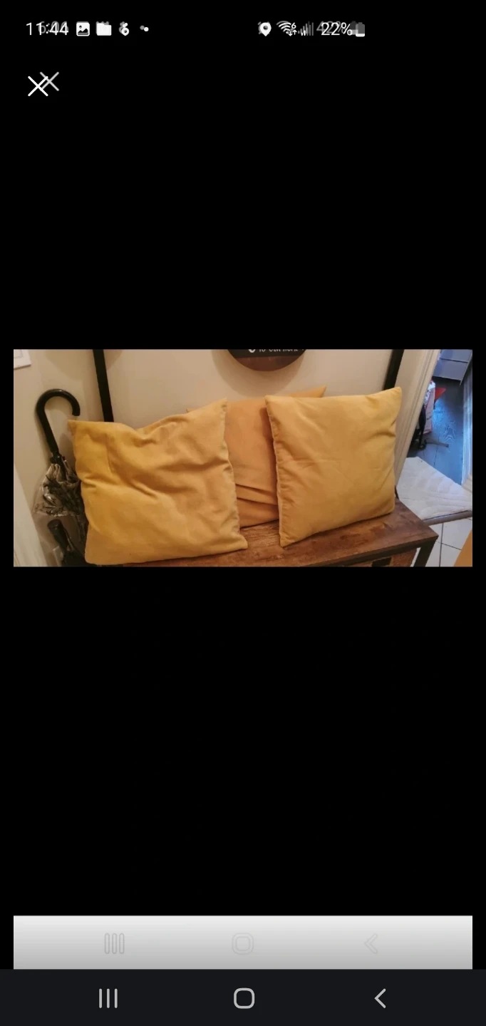 3 Mustard Yellow Throw Pillows🏈