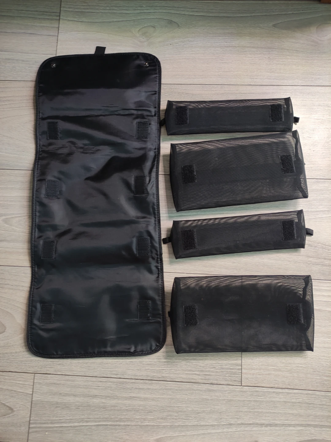 Black Hanging Toiletry Bag Organizer with Removable Pouches - photo 2