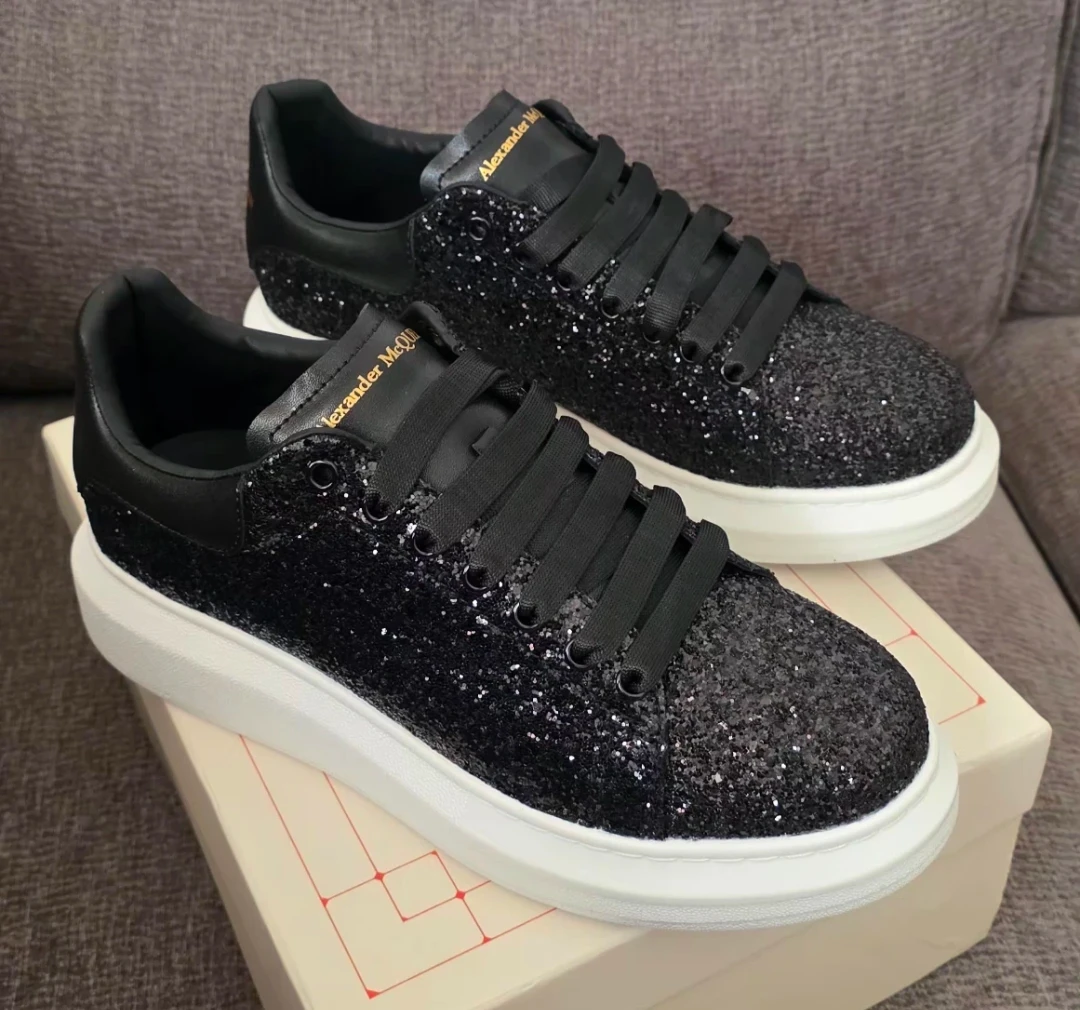 Alexander McQueen Black Glitter