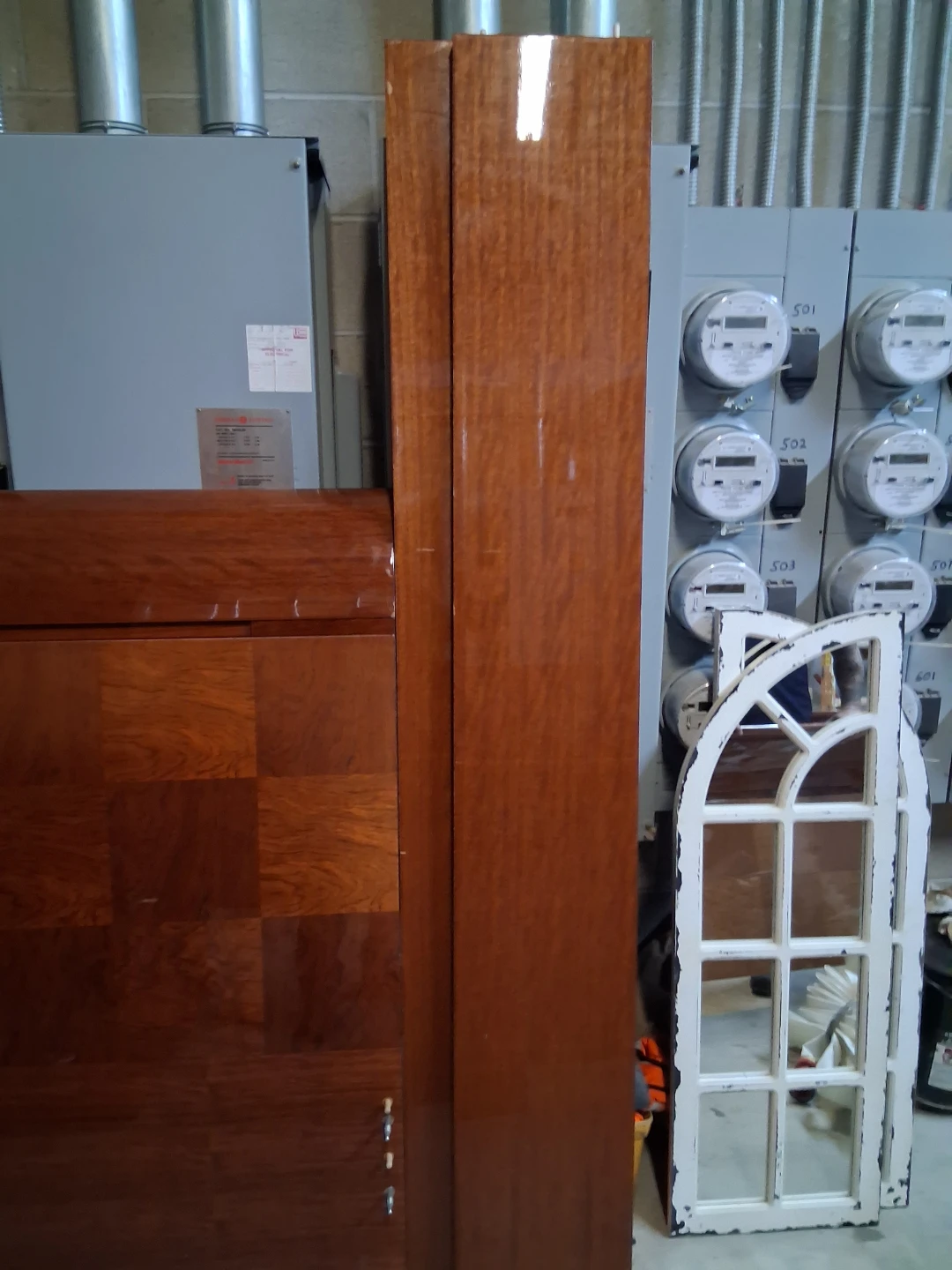 Modern Mahogany Wood Headboard - photo 3