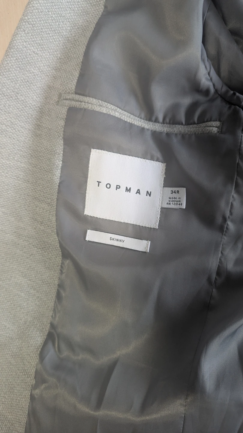 Light Grey Blazer / Casual Suit Jacket  - Size S - photo 4