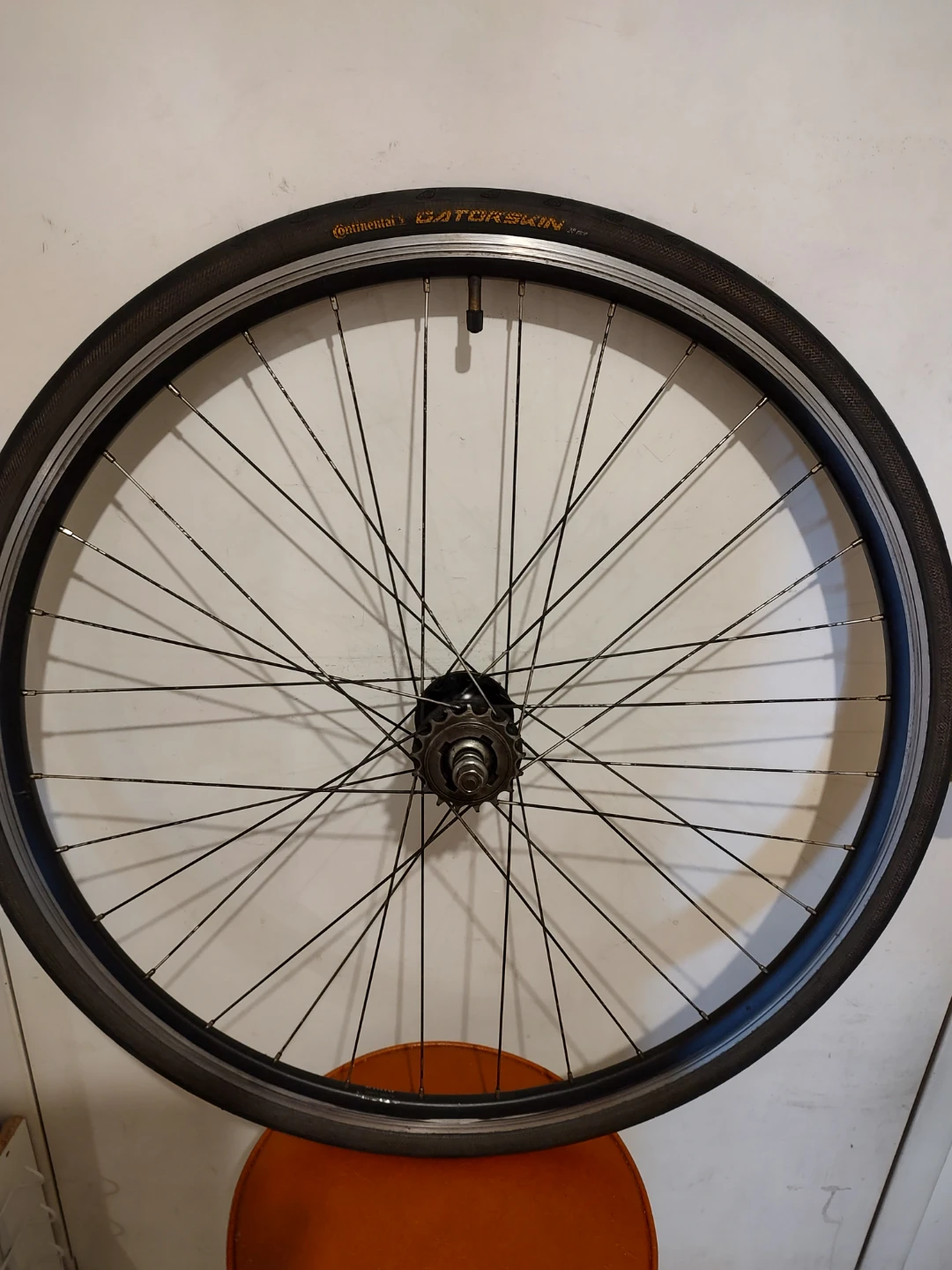 Flip/flop 700C bike wheel with Gatorskin Tire, downtown Toronto