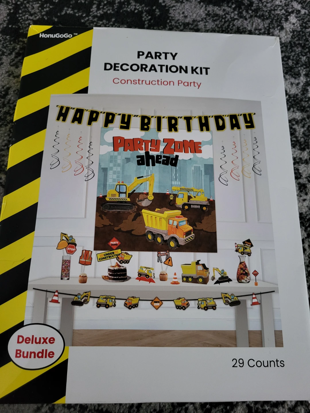 HonuGo Construction Party Decoration Kit - 29 Counts