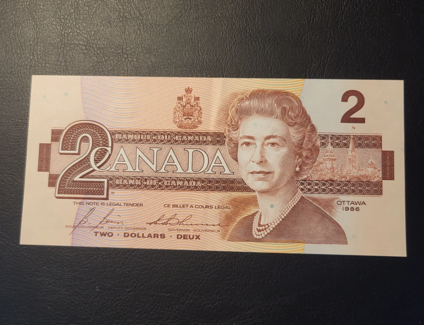 1986 Bank of Canada Two Dollar Bill