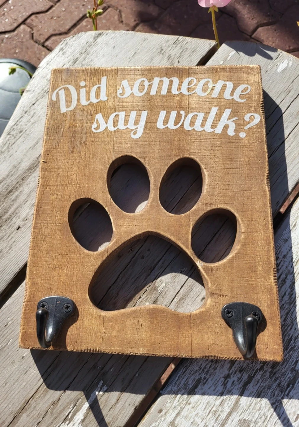 Wooden Pet Leash Hook Organizer 🏈 - photo 3