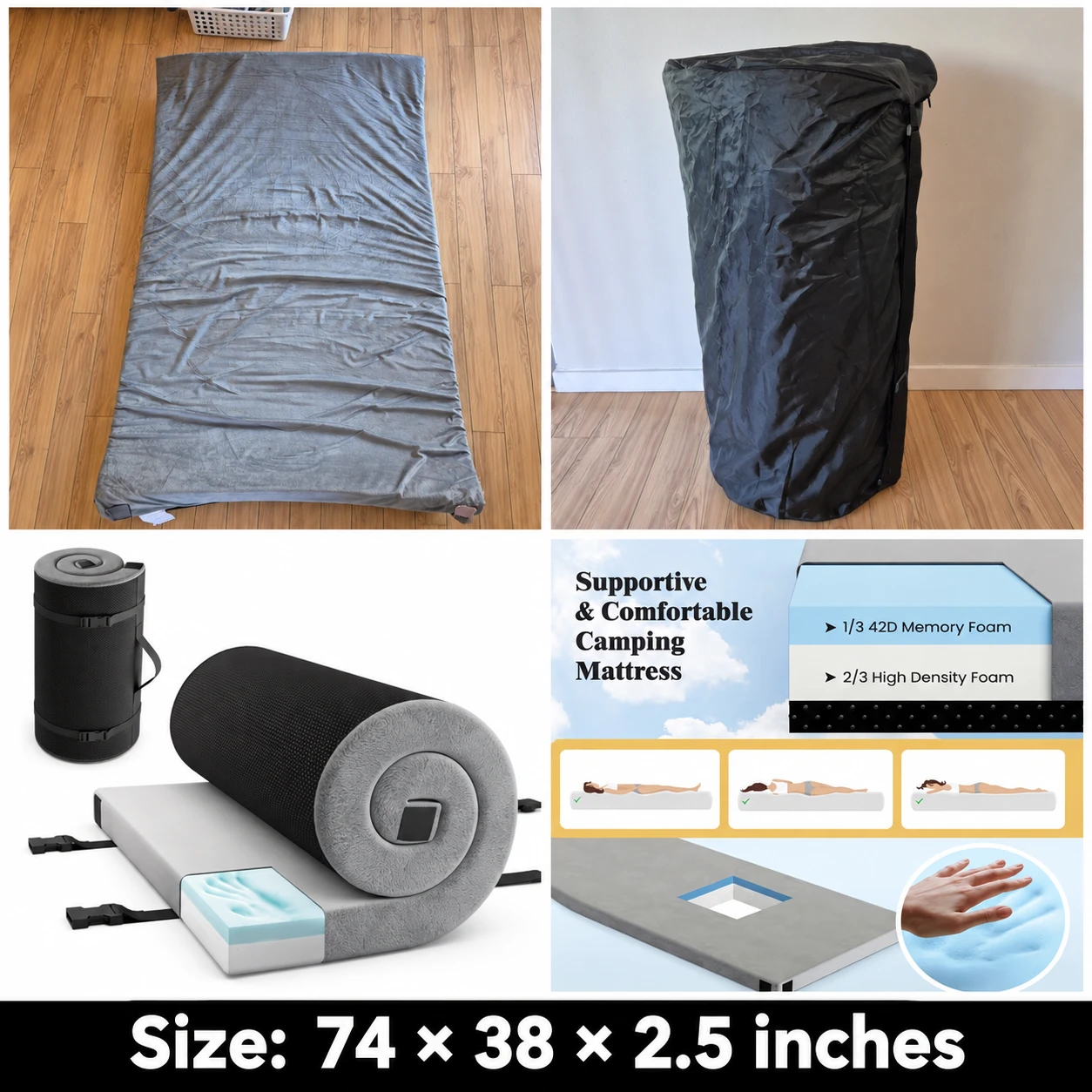 Twin Roll-Up Memory Foam Mattress