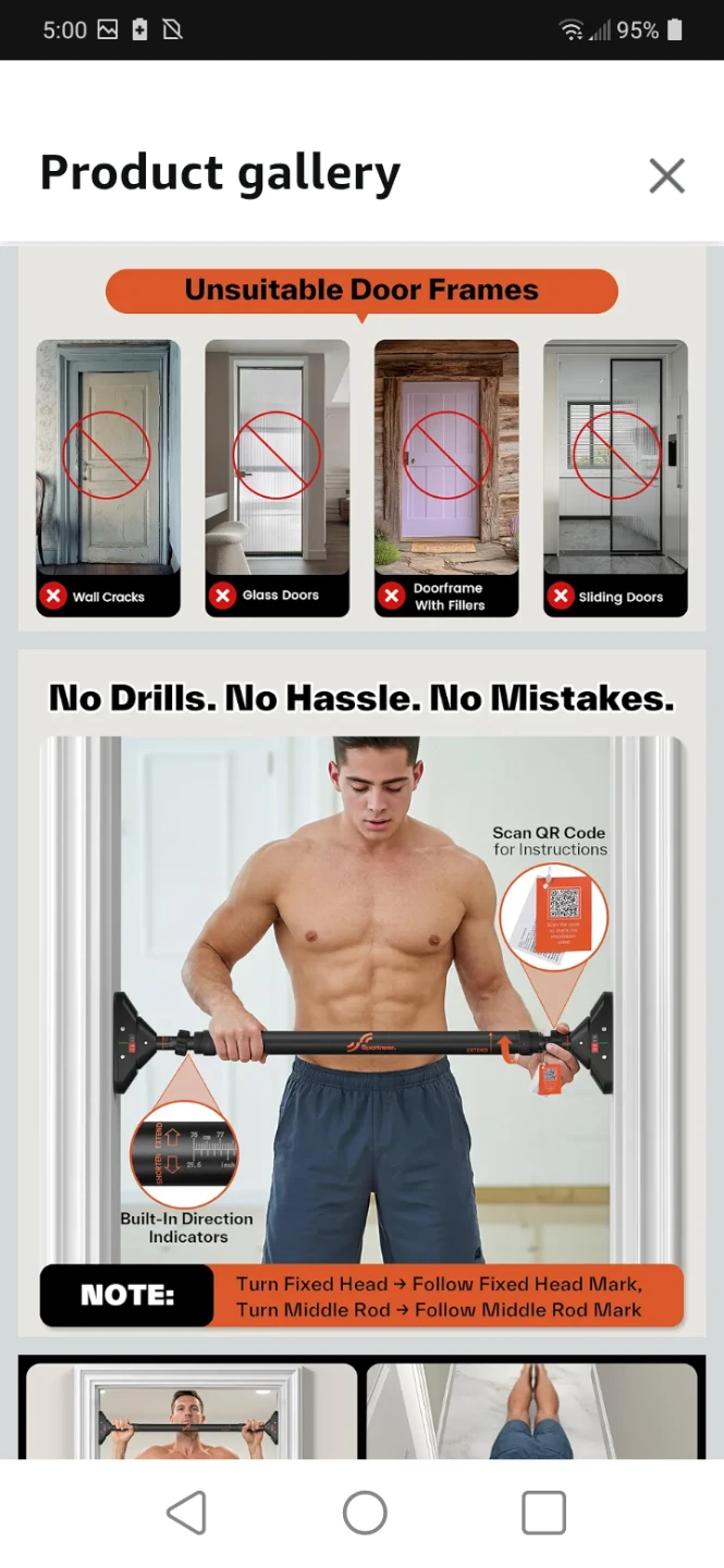 NEW STRENGTH TRAINING PULL UP BAR IN BOX - photo 5
