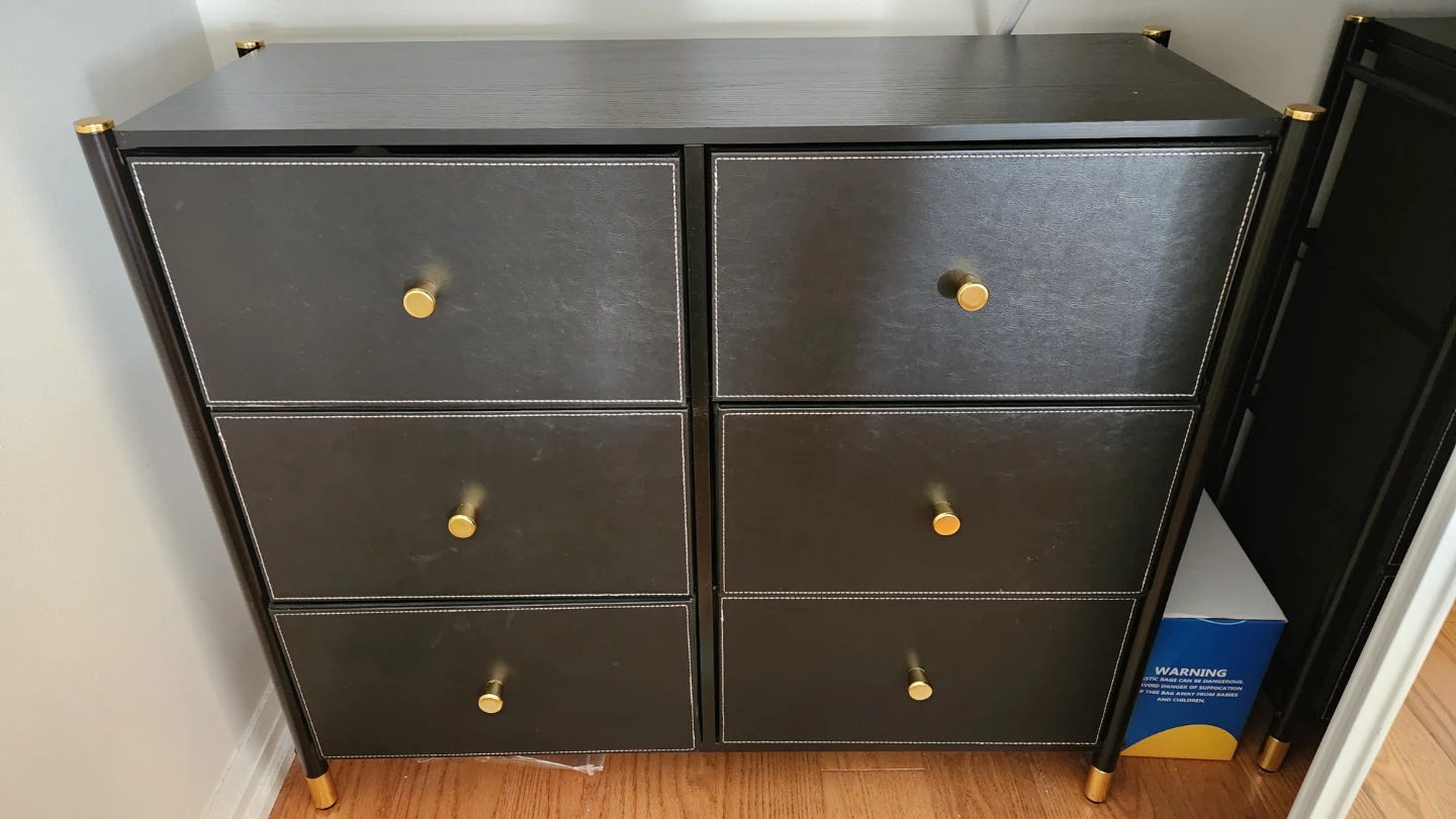 2 Black 6-Drawer Dressers
